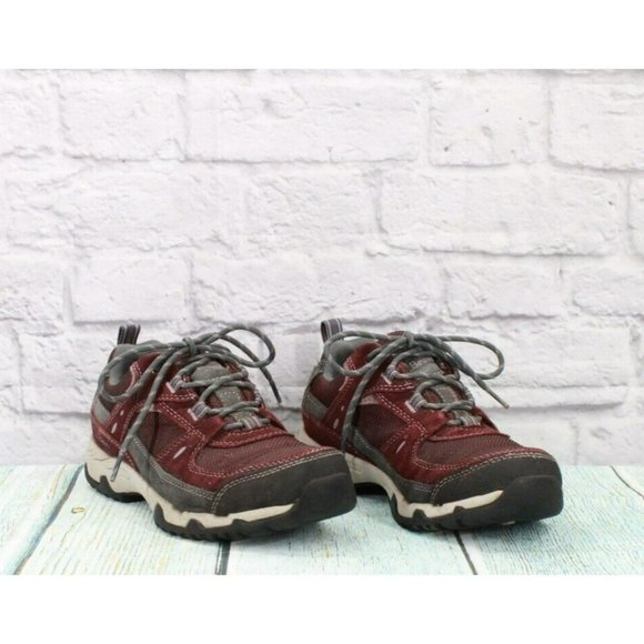 LL Bean Red Nylon Lace Up Waterproof Hiking Sneakers Shoes Size 9 M - Picture 3 of 9